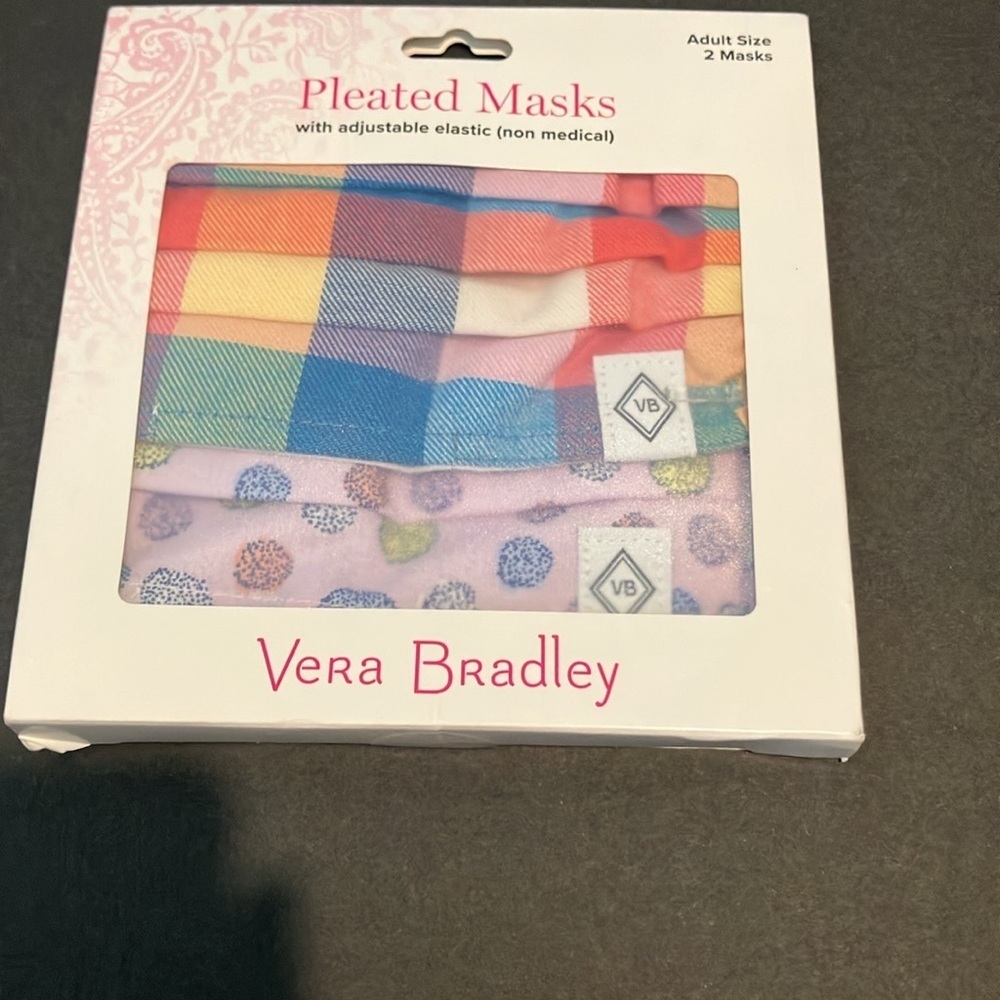 2 Pleated Vera Bradley Masks
